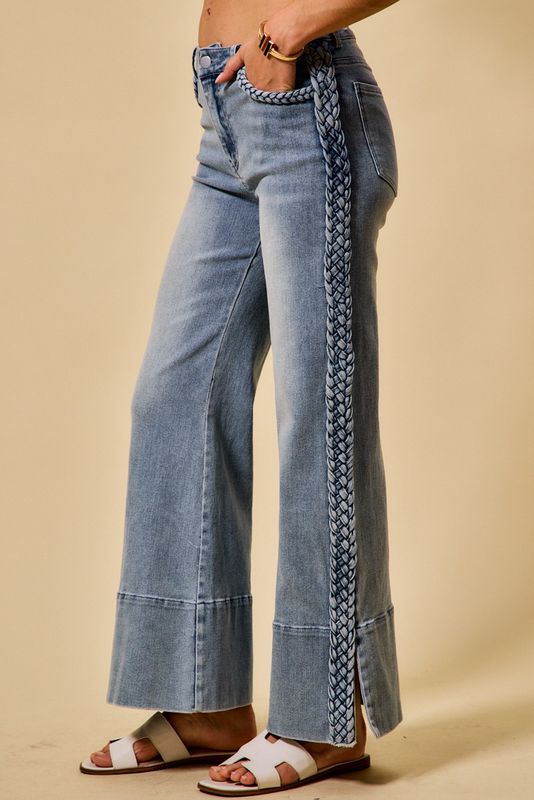 Jeans w/Side Braids