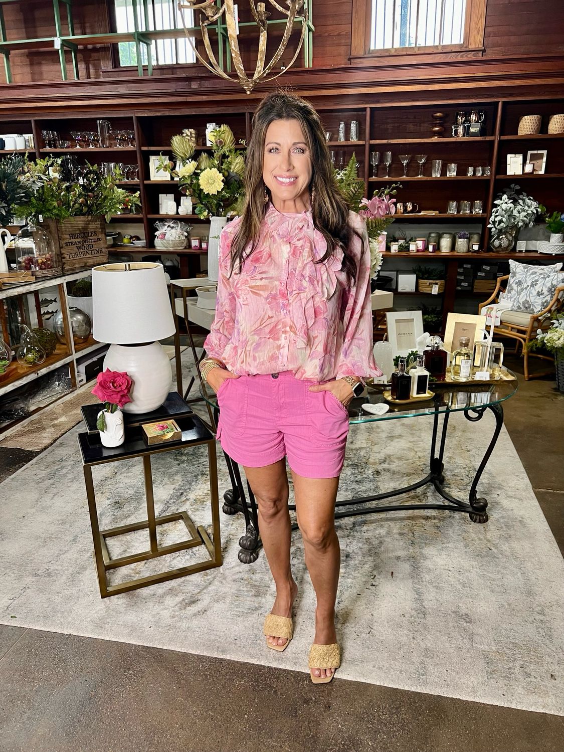 Floral Ruffled Chiffon Top