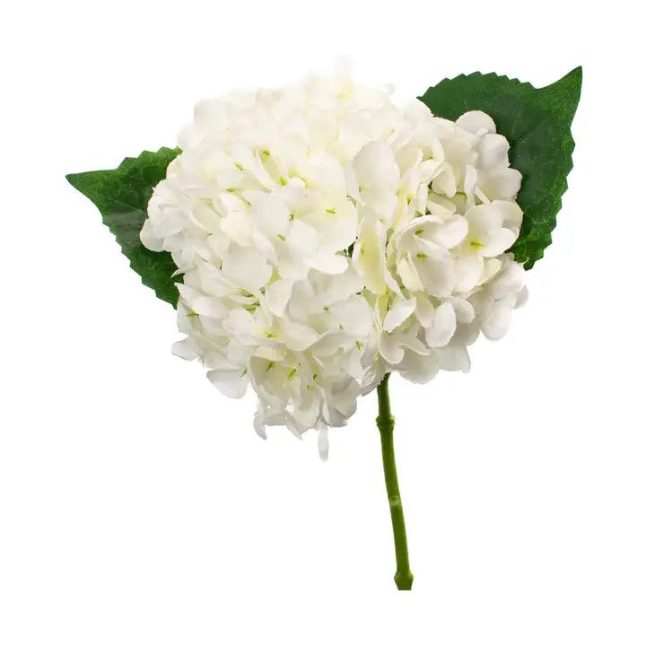 13" Lace White Hydrangea