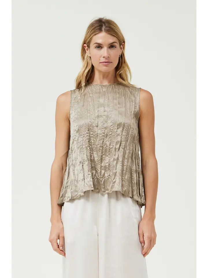 Fawn Pleated Top