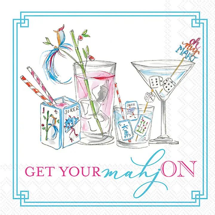 Mahjong Drinks Cocktail Napkins