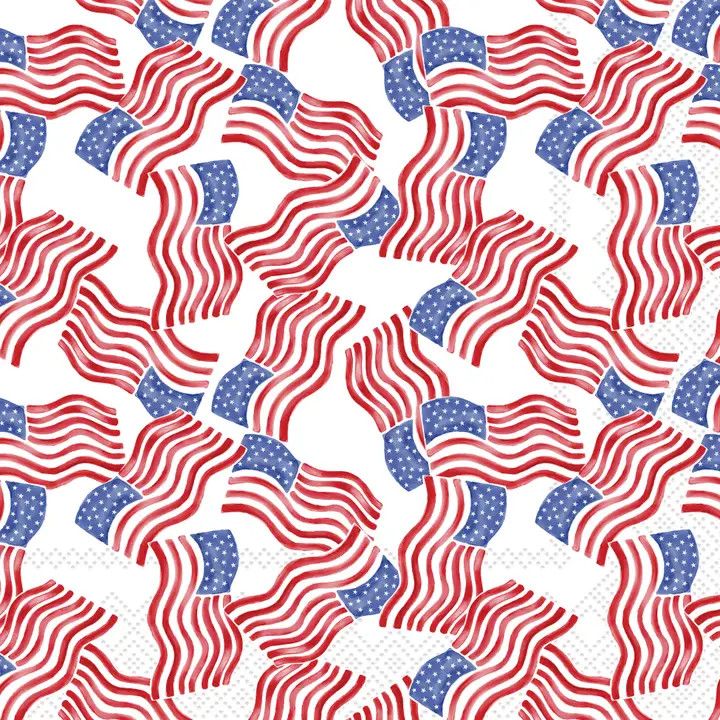 Stars &amp; Stripes Allover Lunch Napkins