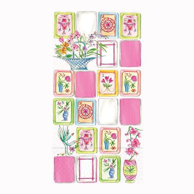 Mahjong Pink Guest Towel