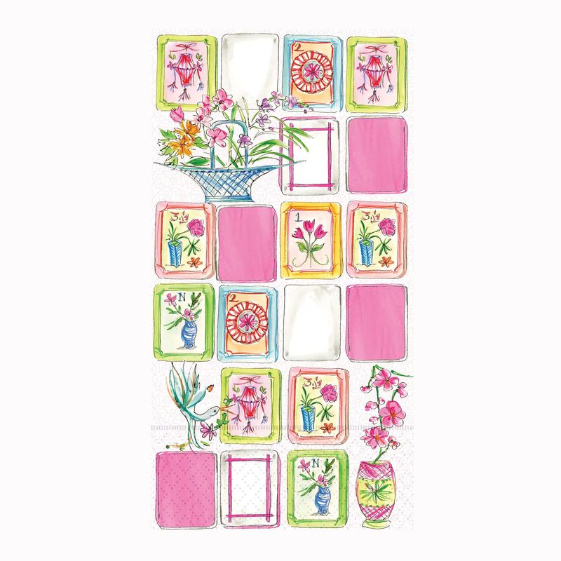 Mahjong Pink Guest Towel
