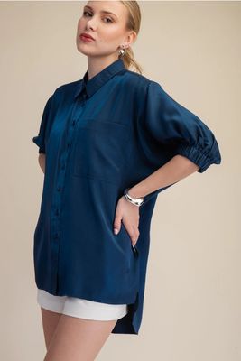 Puff Sleeve Button Down