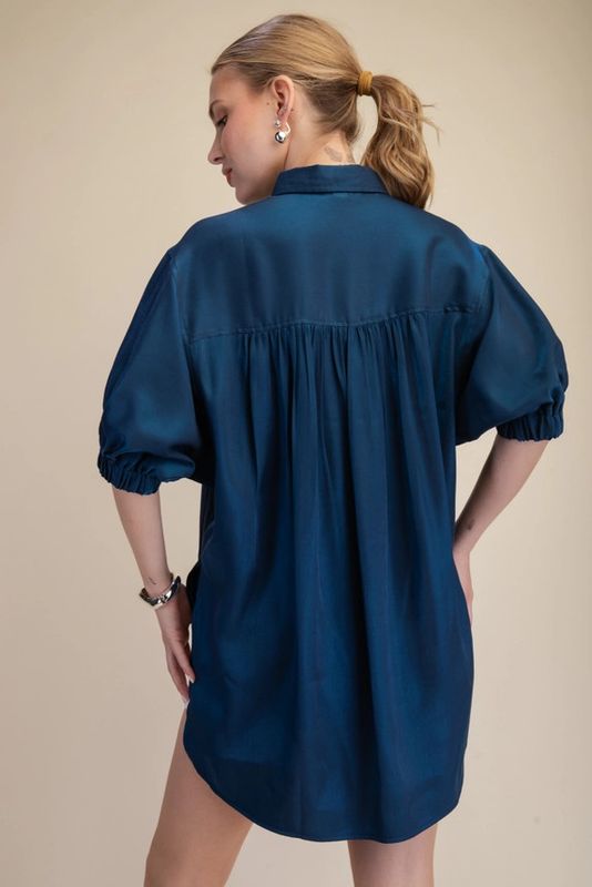 Puff Sleeve Button Down