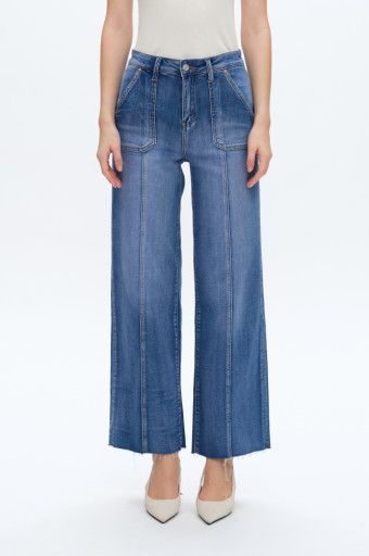 Jess HR Relaxed Straight Jeans, Color: Blue Lover, Size: 25