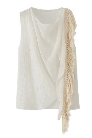 Fringed Sleeveless Top