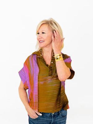Wild Orchid Cap Sleeve Hi-Lo Top