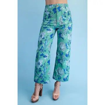 Floral Ankle Cropped Pants