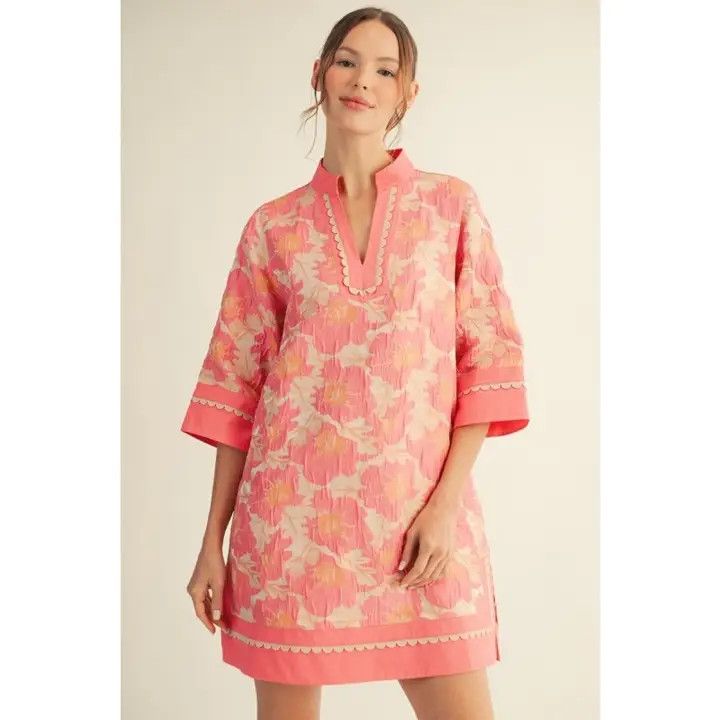 Floral Jacquard Dress