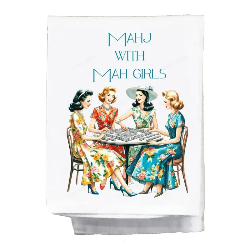 Tea Towel Mahj with Mah Girl