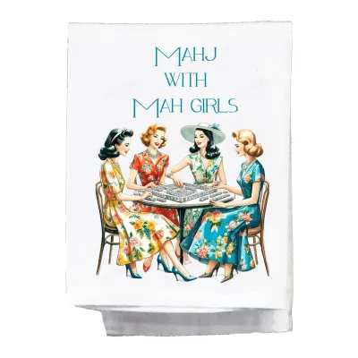 Tea Towel Mahj with Mah Girl