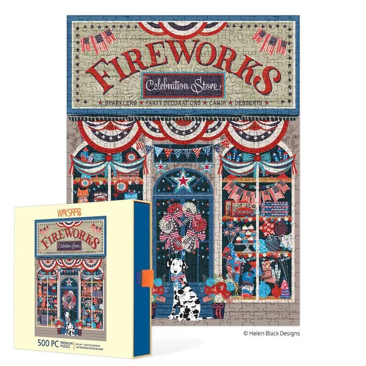 Flags &amp; Fireworks 500 Piece Puzzle