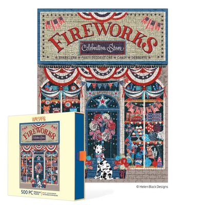 Flags &amp; Fireworks 500 Piece Puzzle