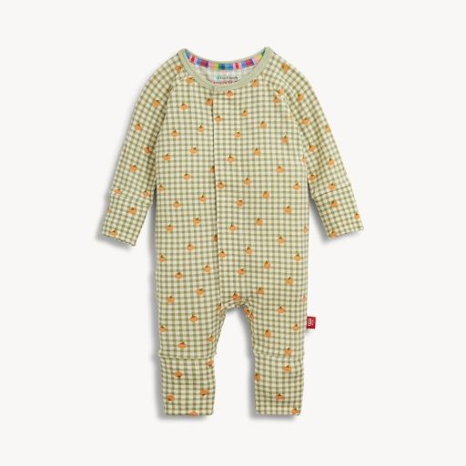Pumpkin Plaid Convertible Coverall, Size: 0-3M