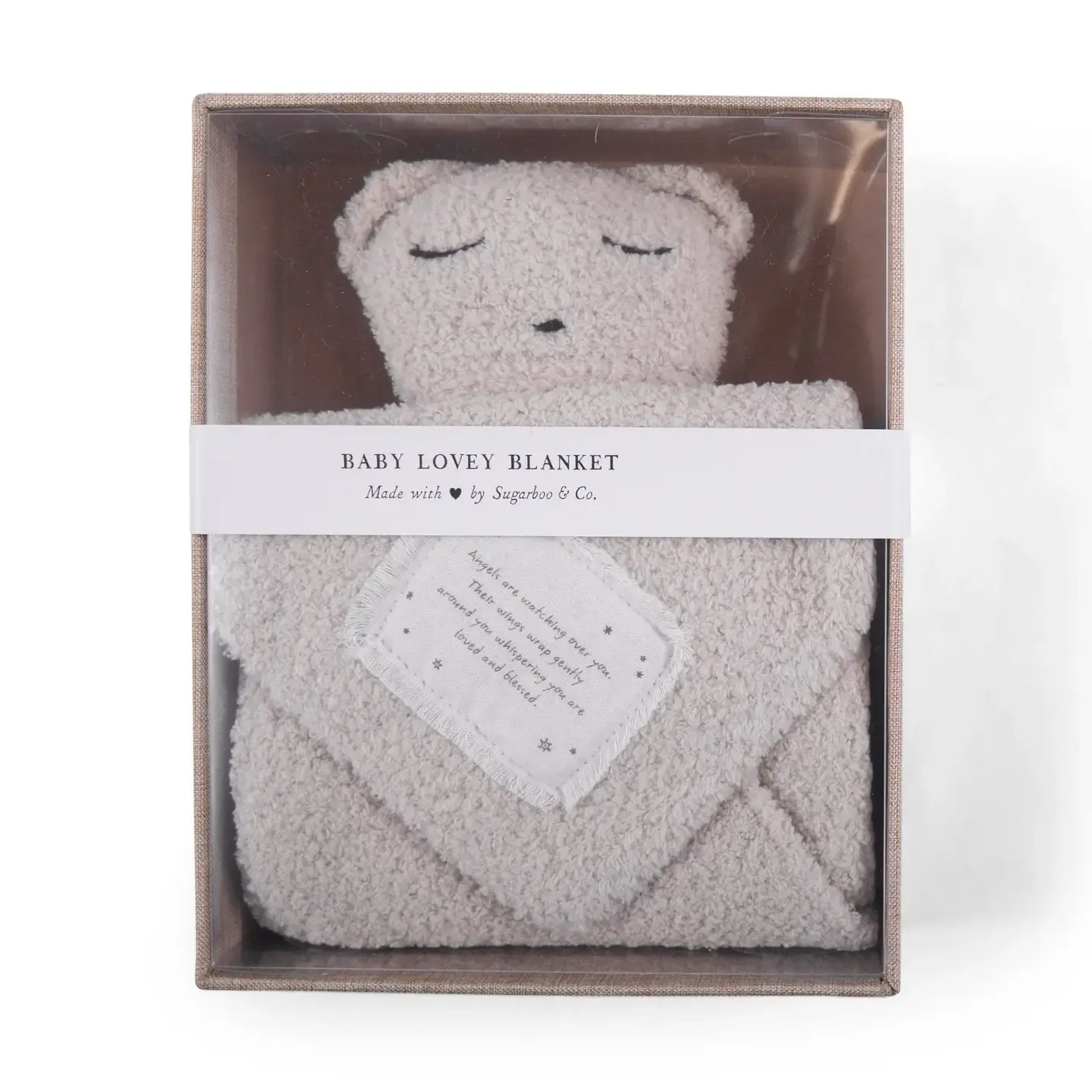 "Angels Are Watching" Bear Baby Lovey Blanket