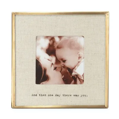 And Then One Day Brass Linen Frame