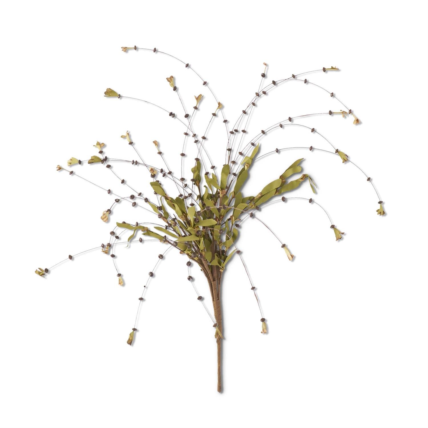 12" Black Bead Bud Spray
