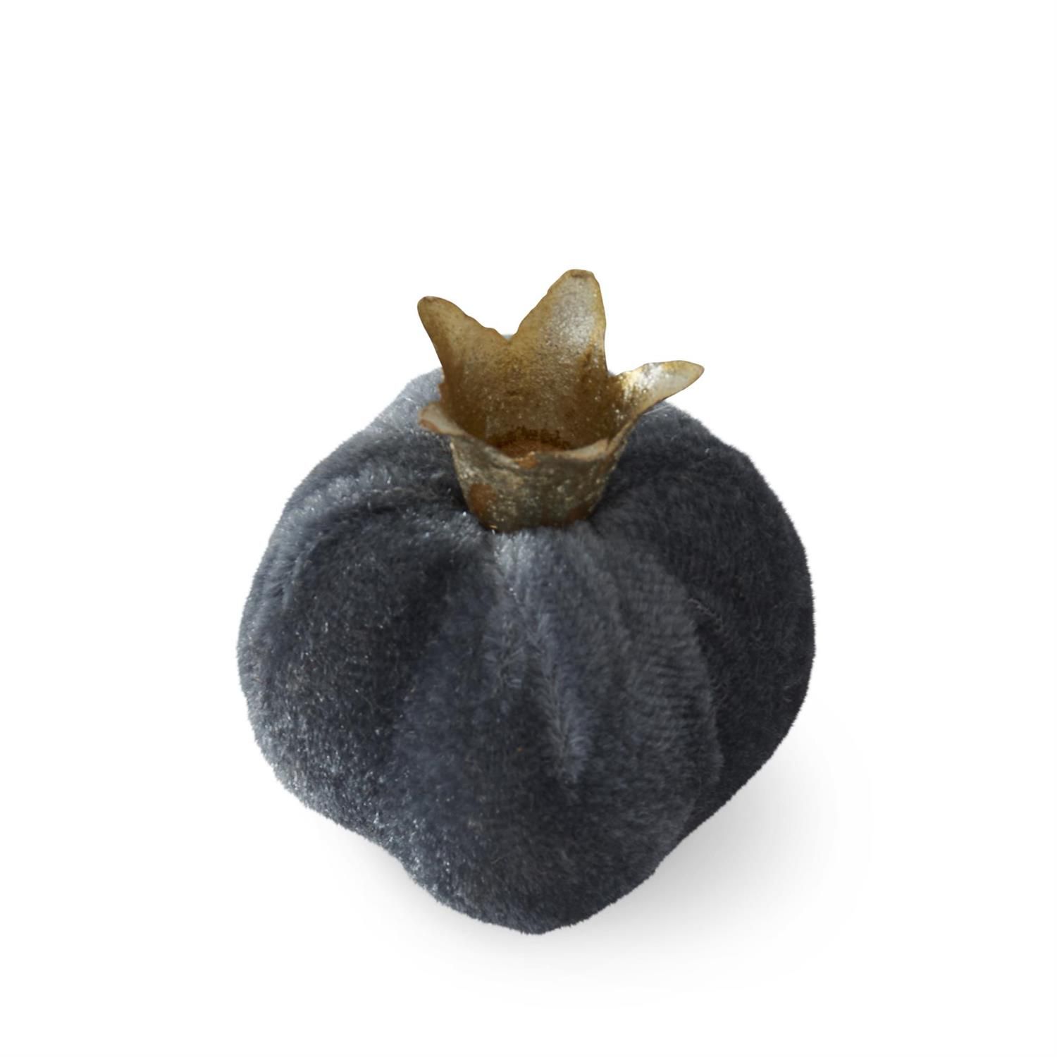 2.25" Light Blue Velvet Pomegranate