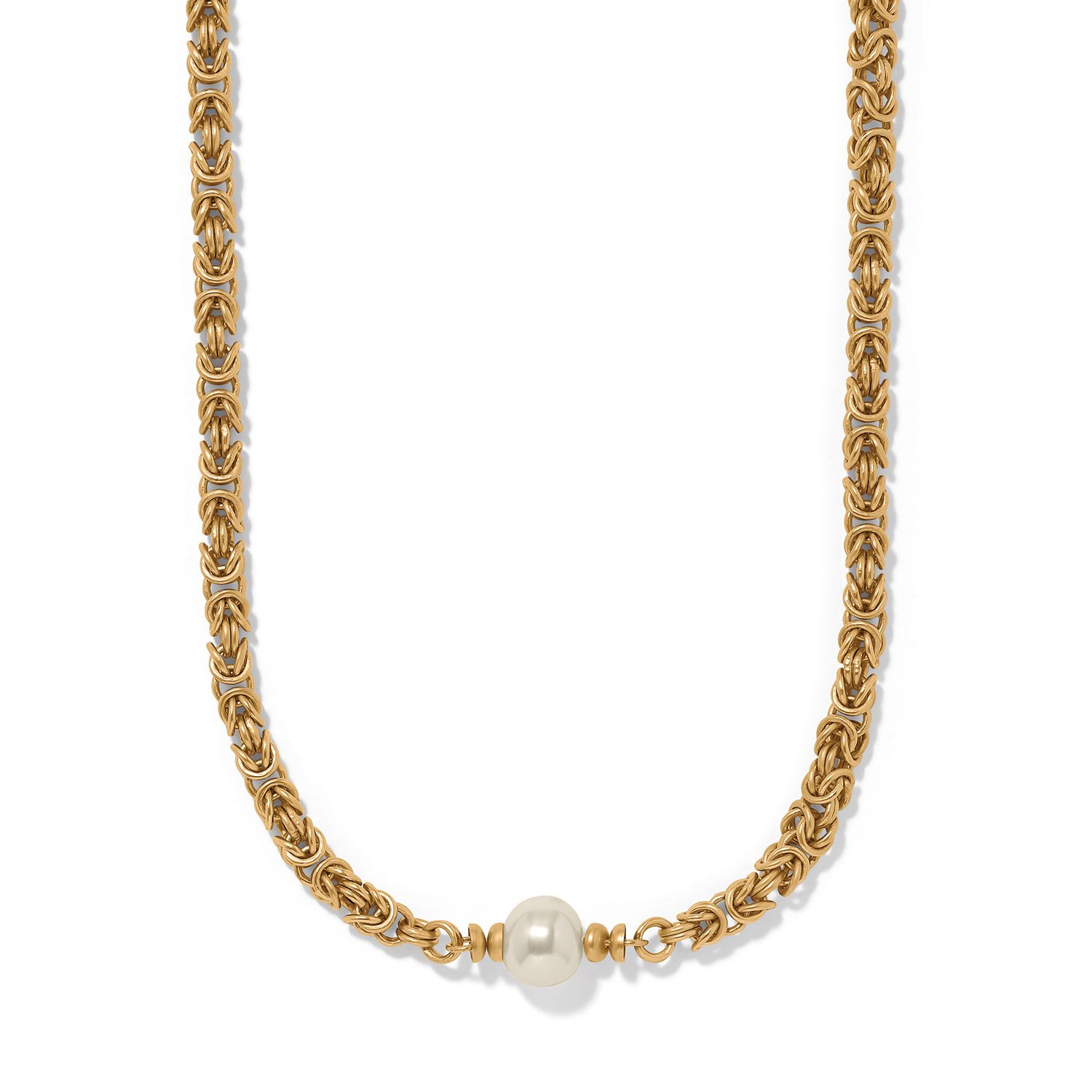 Trust Your Journey Pearl Chain Short Necklace