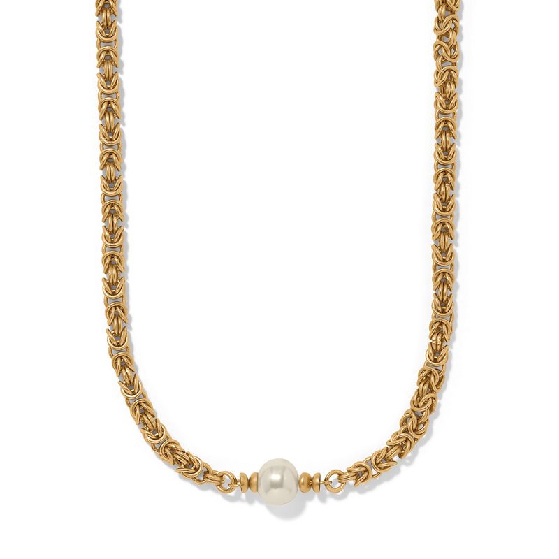 Trust Your Journey Pearl Chain Short Necklace