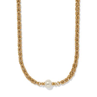 Trust Your Journey Pearl Chain Short Necklace