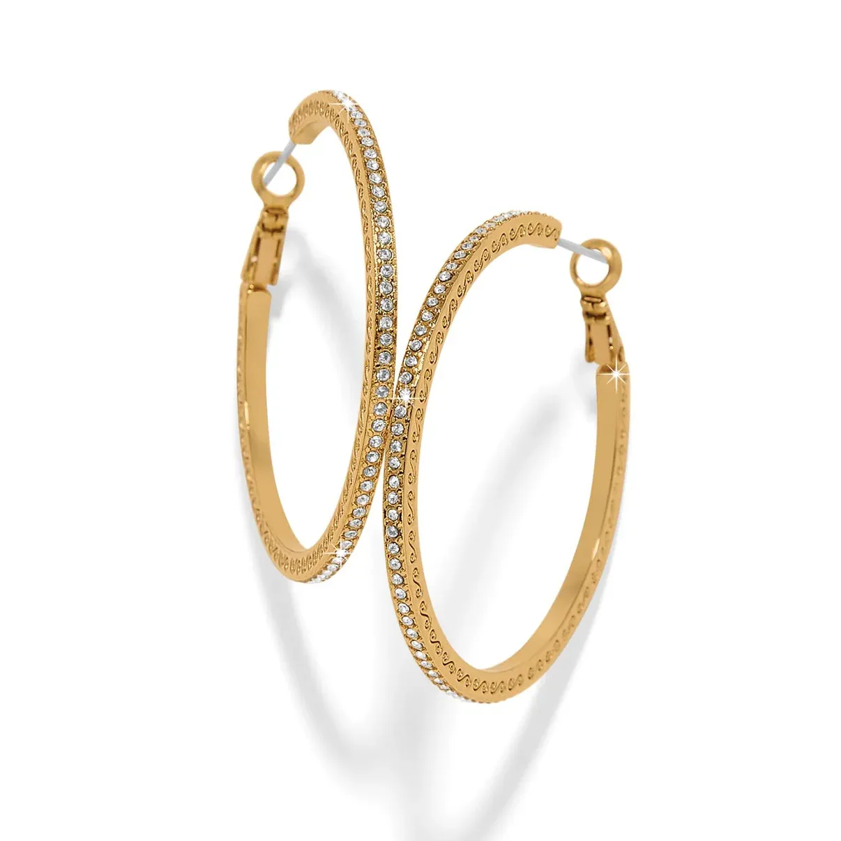 Meridian Eclipse Thin Large Hoop Earrings Gold