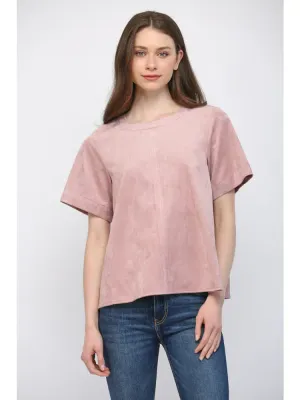 Faux Suede Top