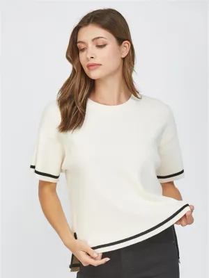 Side Slit Boxy Sweater