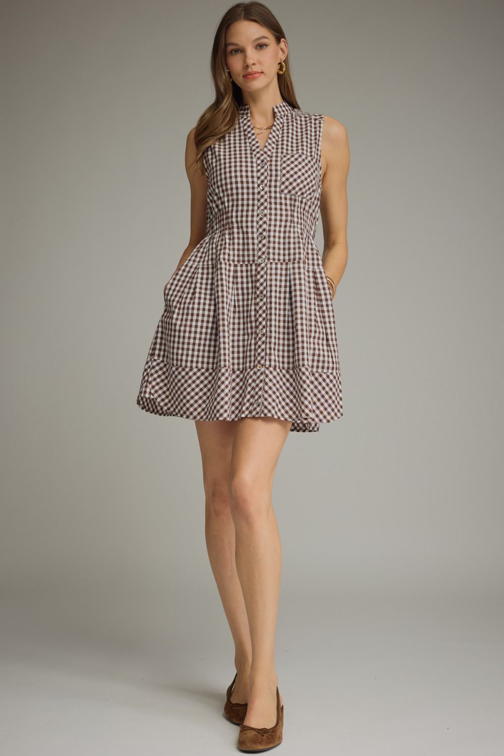 Gingham Sleeveless Dress