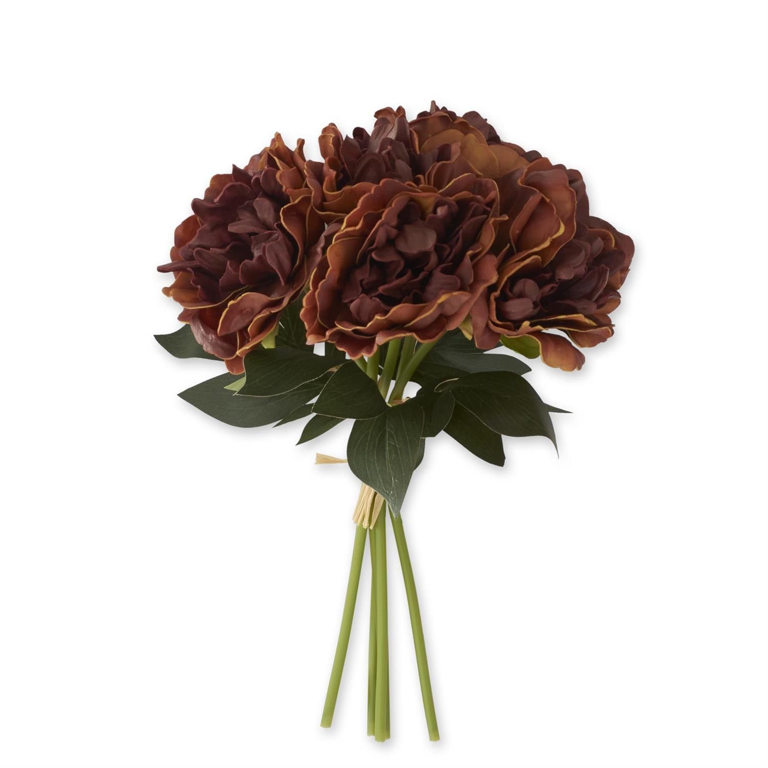 12" Burgundy Real Touch Peony Bundle