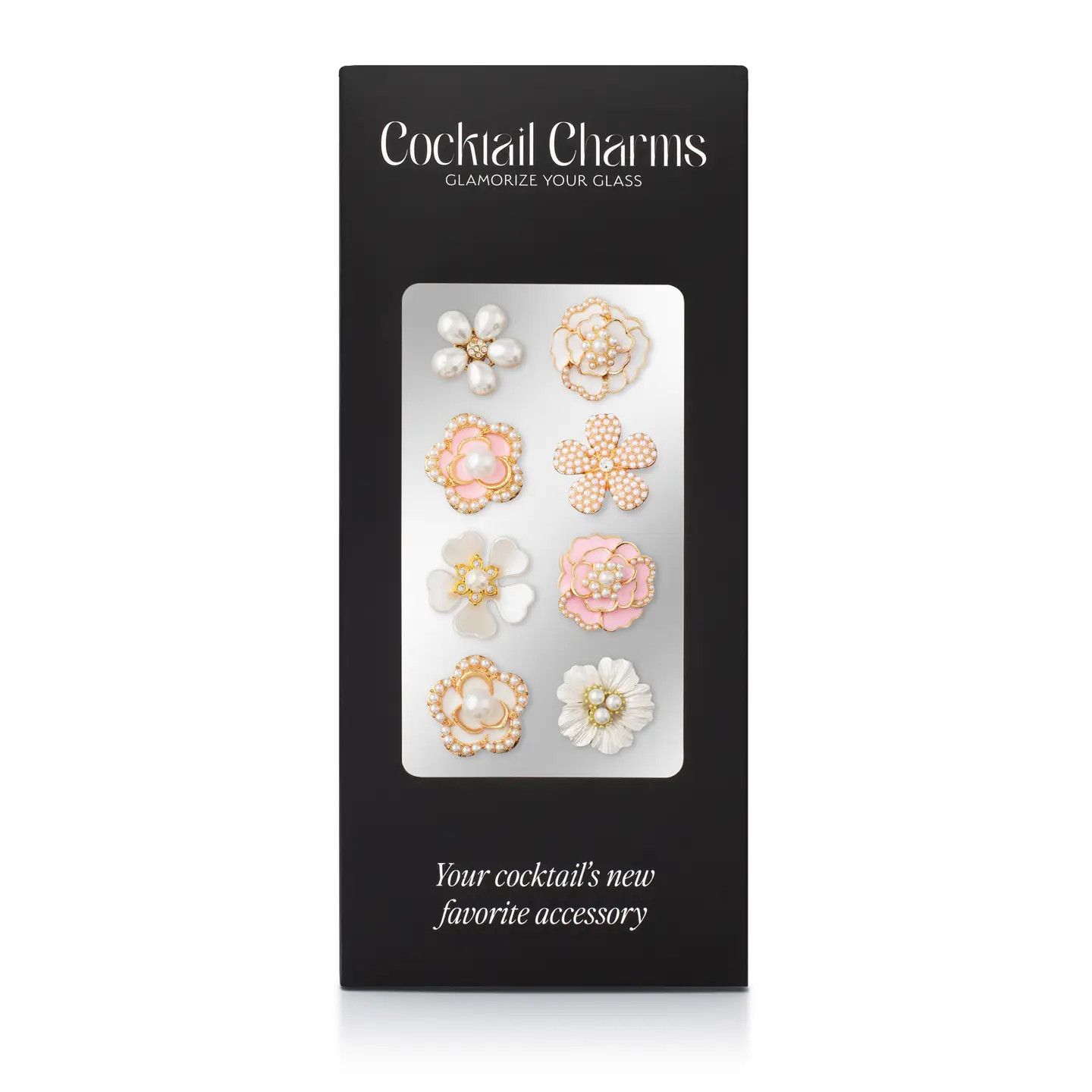 Coco Pearls Cocktail Charms in Pink