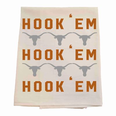 Ut Hook 'em Tea Towel