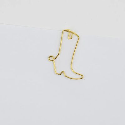 Cowboy Boot - Gold Paper Clips - Pack of 25