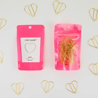 Heart - Gold Paper Clips - Pack of 25