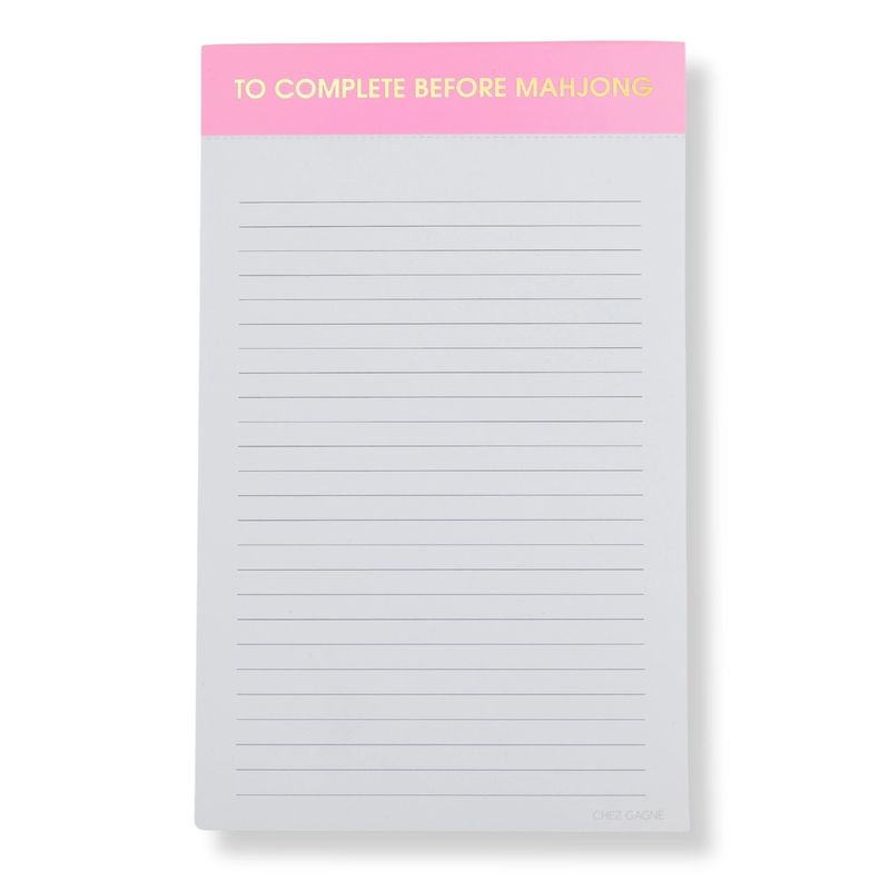 To Complete Before Mahjong - Lined Notepad