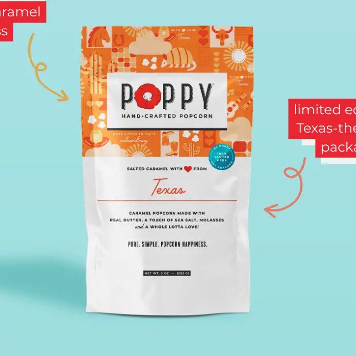 Salted Caramel State Series Popcorn - Tx
