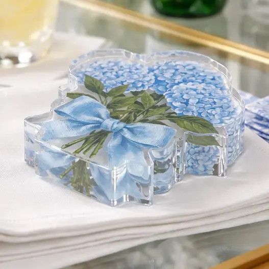 Hydrangea Acrylic Napkin Weight