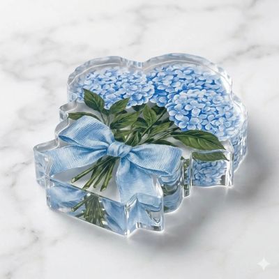 Hydrangea Acrylic Napkin Weight