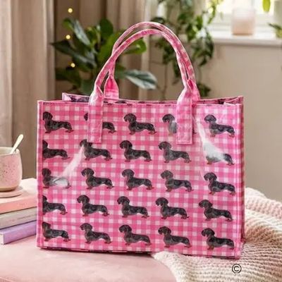 The Chloe Pink Gingham Vinyl Tote Bag