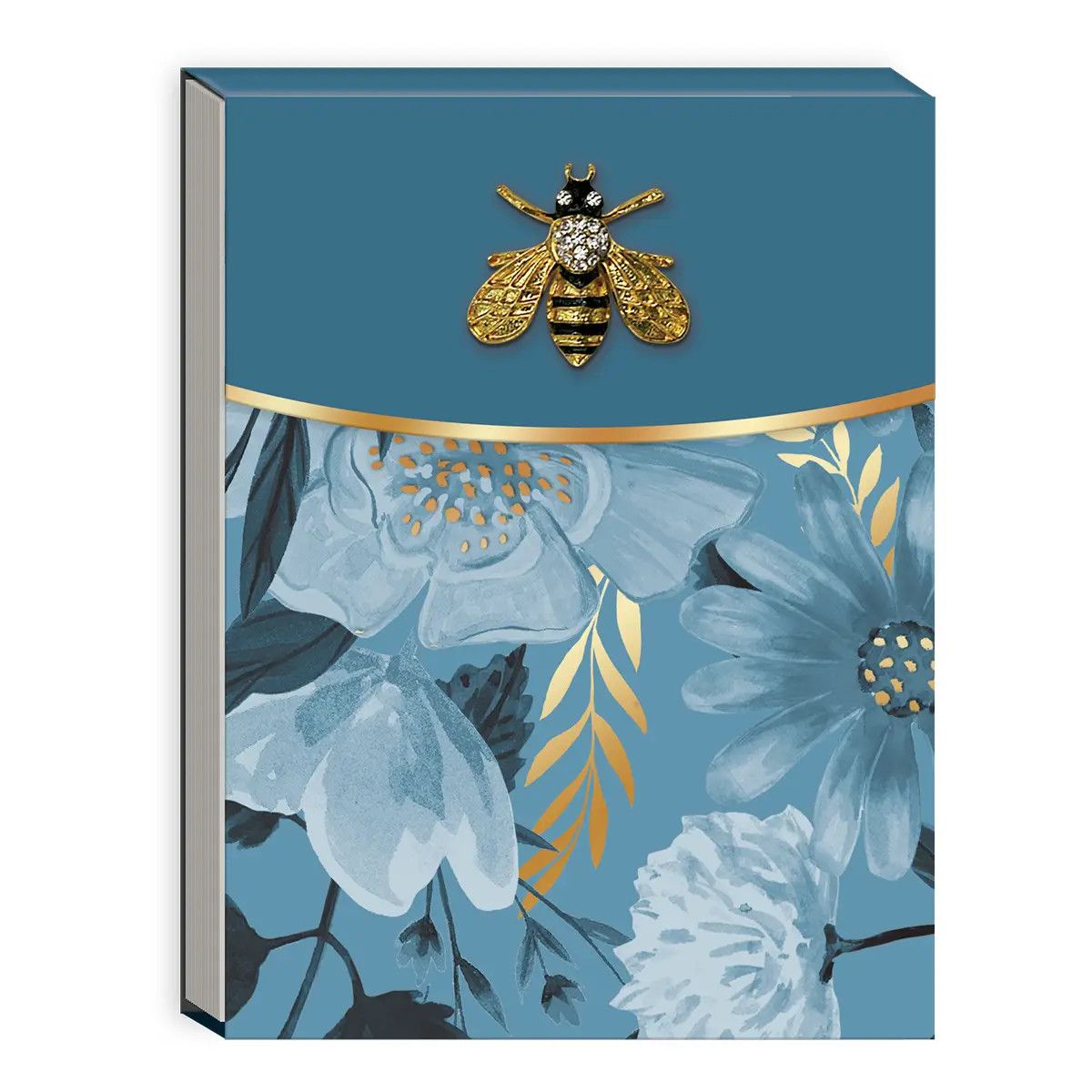Spring Garden Blue Garden Brooch Notepad