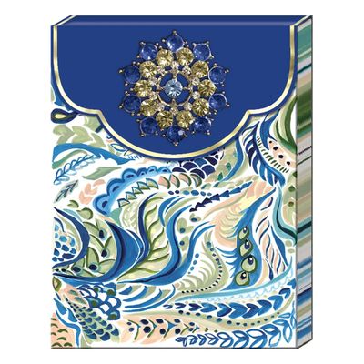 Brooch Azure Peacock Notepad