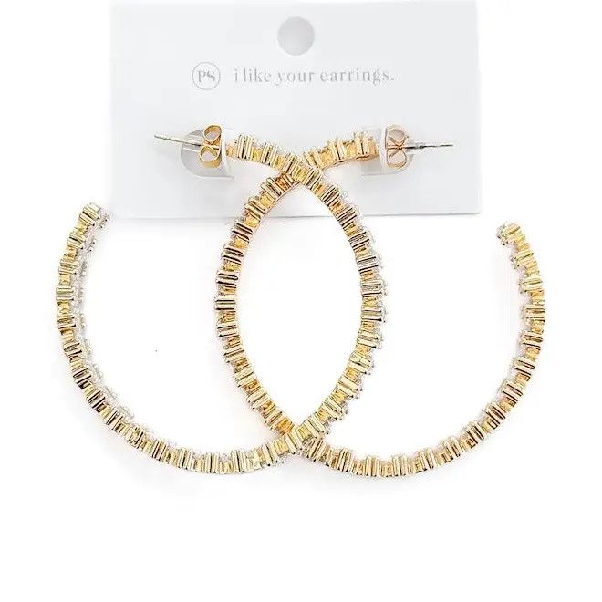 Bold and Beautiful Diamond Hoop Earrings