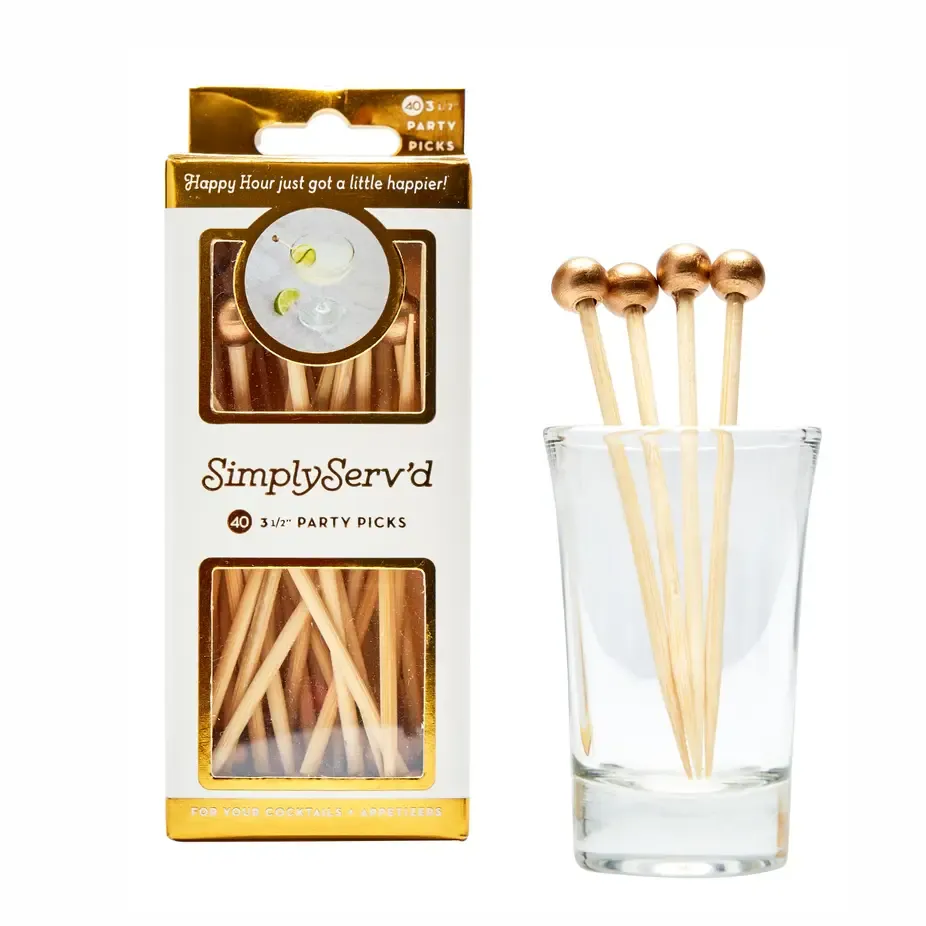 Party Pick Bamboo Toothpick 3.5"
