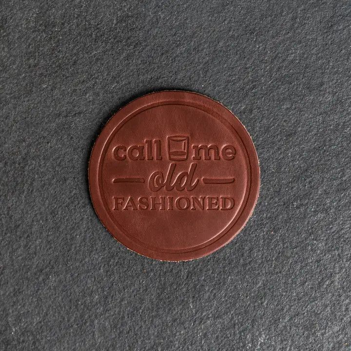 Call Me Old Fashioned Leather Coaster