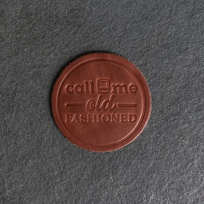 Call Me Old Fashioned Leather Coaster