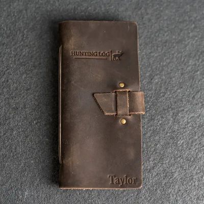 Hunting Log w/Buckle Closure - Leather Journal