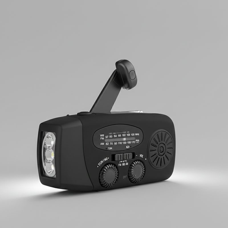 Vevradio 2000 mAh - Multifunktionell nödradio