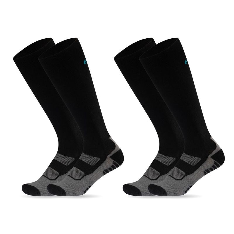 Compression Wool Svart 2-pack